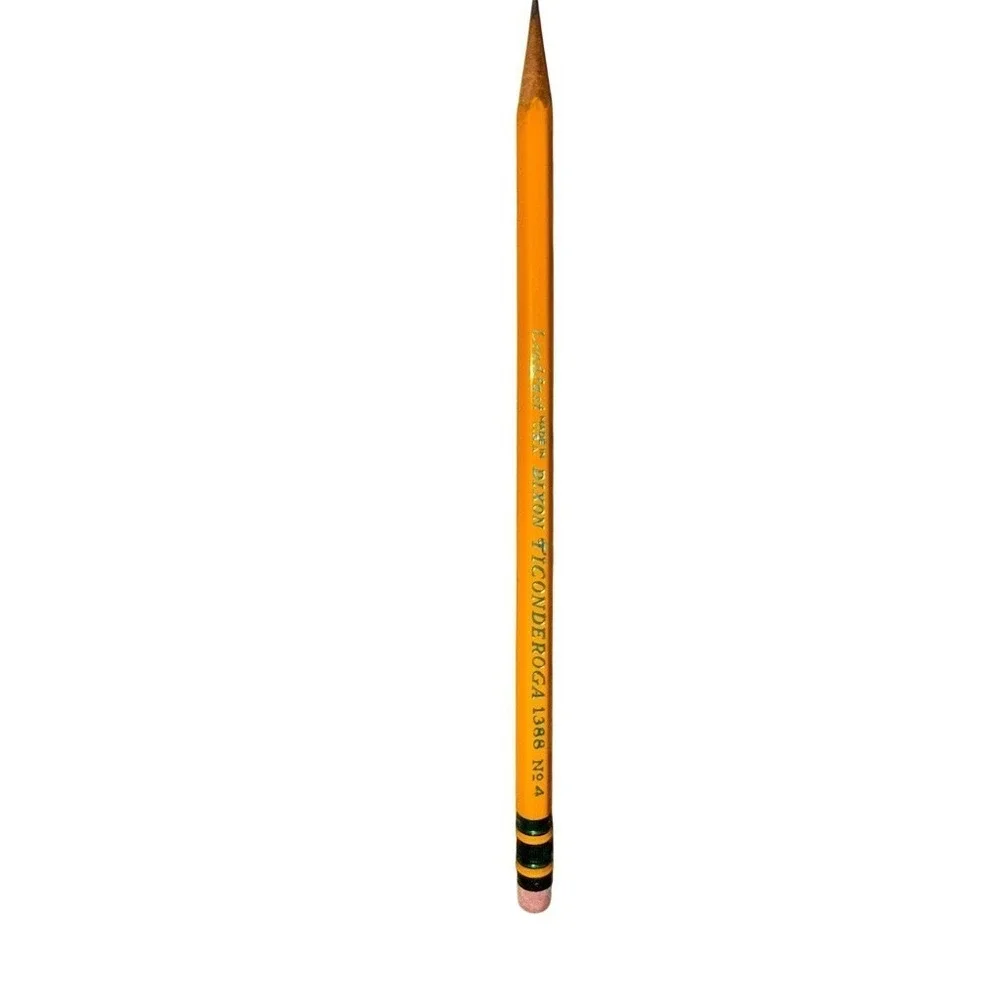Vintage Dixon Ticonderoga‎ No. 4 Hard Woodcase Pencils Dozen w/ Box 1388
